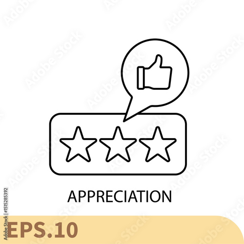 appreciation icons  symbol vector elements for infographic web