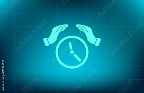 Vector icon on a blue background with a gradient	