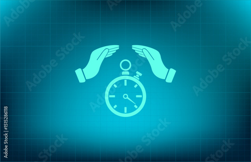 Vector icon on a blue background with a gradient	