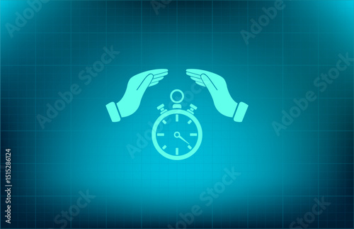 Vector icon on a blue background with a gradient	