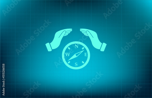 Vector icon on a blue background with a gradient	
