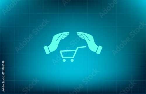 Vector icon on a blue background with a gradient	
