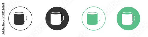 Mug icon logo vector set. Graphic design elements