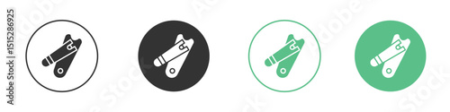 Nail clippers icon logo vector set. Graphic design elements