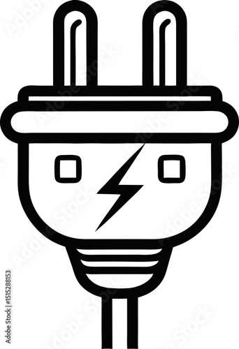 vector illustration of an electric power station