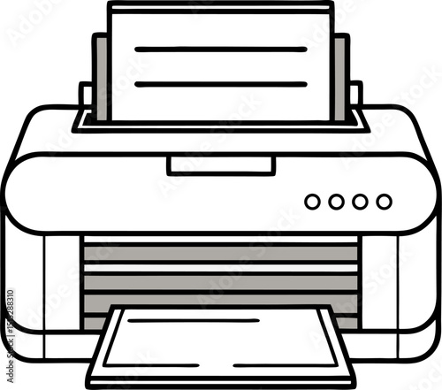 illustration of printer