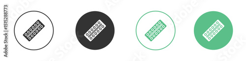Oral contraception icon logo vector set. Graphic design elements