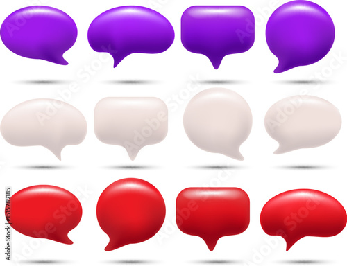 3D speech bubbles