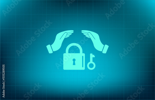 Vector icon on a blue background with a gradient	