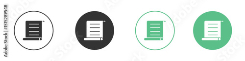 Paper Scroll icon logo vector set. Graphic design elements
