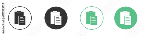 Paste icon logo vector set. Graphic design elements