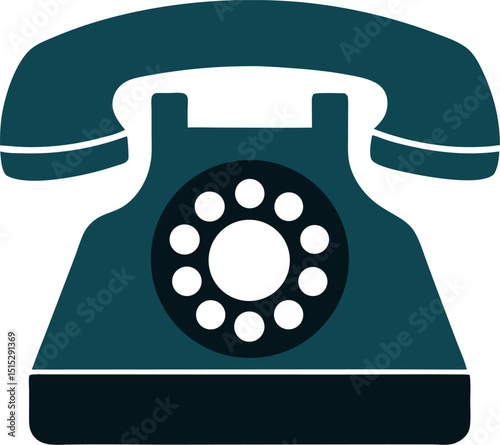 retro phone isolated on white