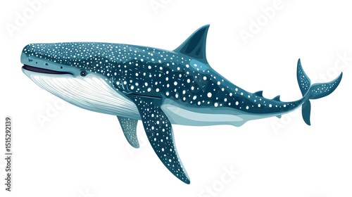 Detailed illustration of a whale shark.