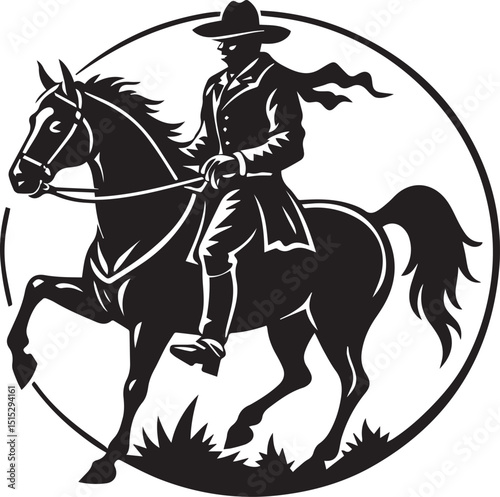 horse silhouette illustration vector logo sticker