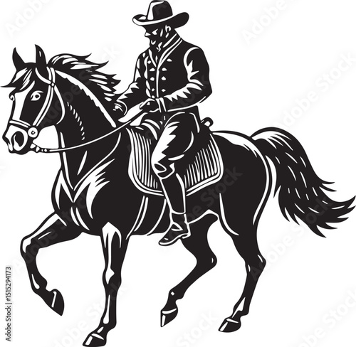 horse silhouette illustration vector logo sticker