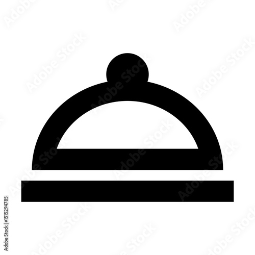 restaurant cloche icon - room service 