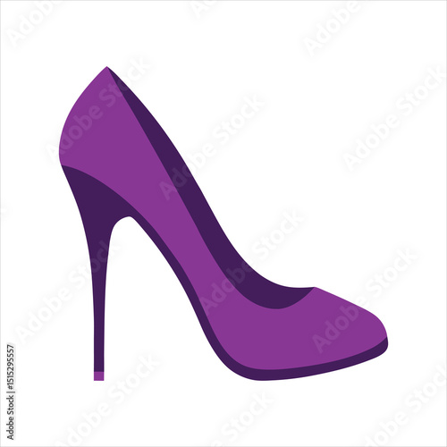 Isolated High Heel Shoe Design in Vector Format