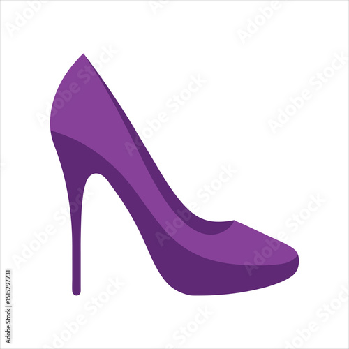 Stylish Women's High Heel Footwear Vector Art