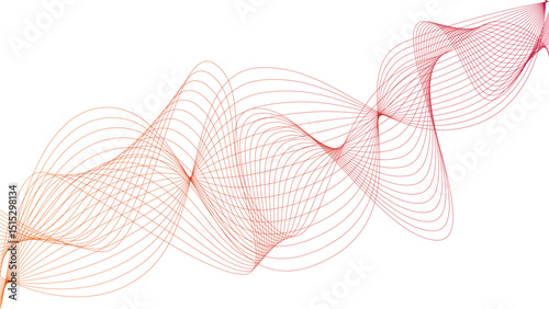 Vector curvy abstract line art wavy flowing dynamic green pink purple yellow black in concept music or sound, wave, wind, information flow