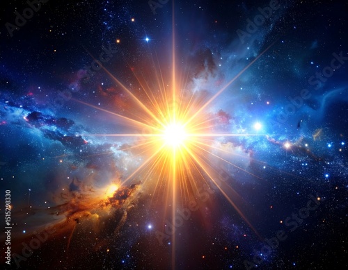 Cosmic explosion in deep space