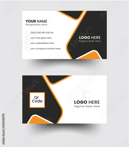 Corporate Business Card, Business card design template, Clean professional business card template, visiting card, business card template. 