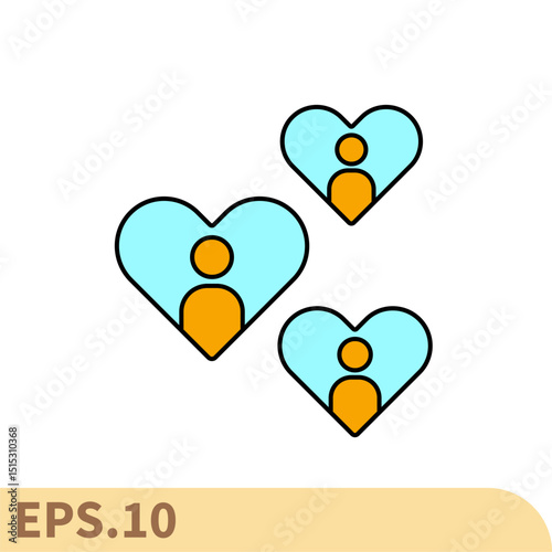 affection icons  symbol vector elements for infographic web
