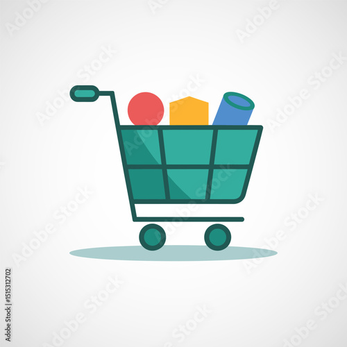 Shopping cart icon Illustration, Buy and sale symbol