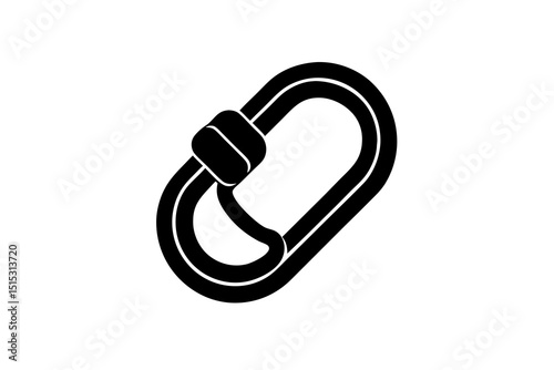 Black carabiner clip climbing gear safety equipment
