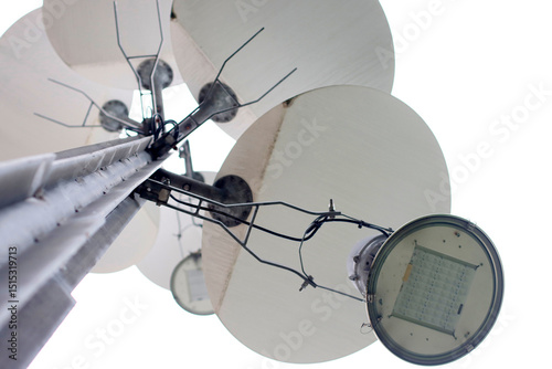 Modern lamp in the city