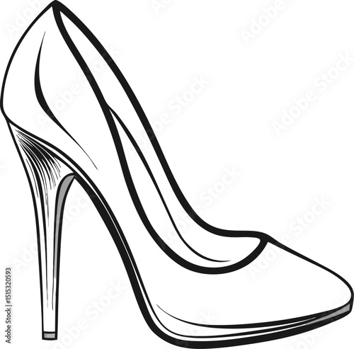 black high heel shoes