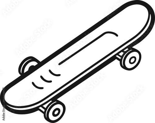 skateboard isolated on white