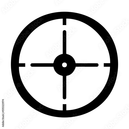 Crosshairs target icon on a blank background