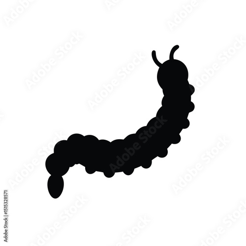 caterpillar on white background