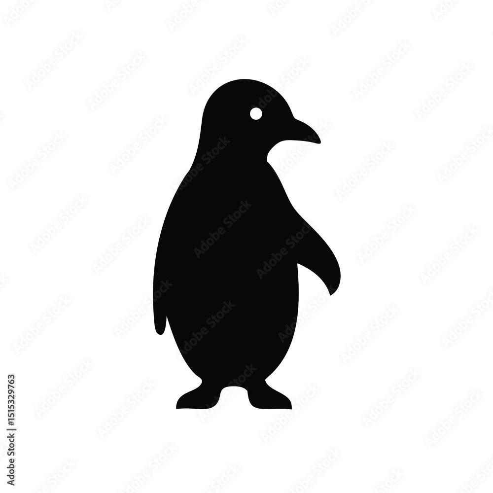 Fototapeta premium penguin on white