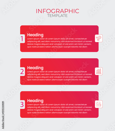 Infographic template with 3 options or 3 step infographic Vector illustration-2-