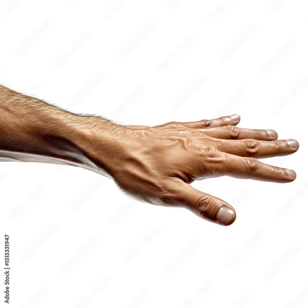 Outstretched hand displaying elegant gesture, human skin tones highlighted, thematic focus on communication and connection. Outstretched hand displaying elegant gesture, human skin tones highlighted, thematic focus on communication and connection.