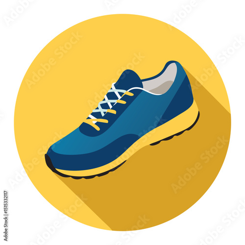 Running shoes flat icon, fitness and sport, gym sign vector graphics, a colorful solid pattern on a white background, eps 10.