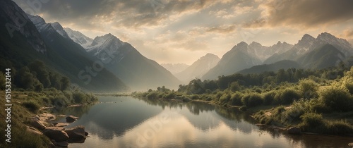 A majestic panoramic landscape