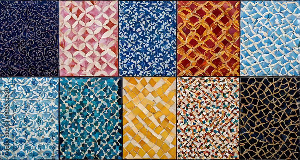 set of seamless geometric patterns set of seamless geometric patterns
