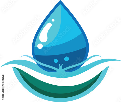 blue water drop