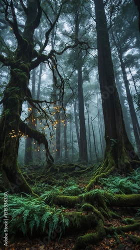 A mystical dense forest

