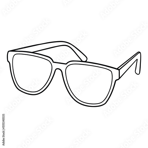 A sun glass silhouette on a white background