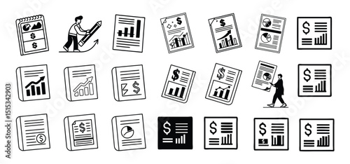 Financial data analysis and reports represented with charts and graphs to show business growth and profit in the finance sector.