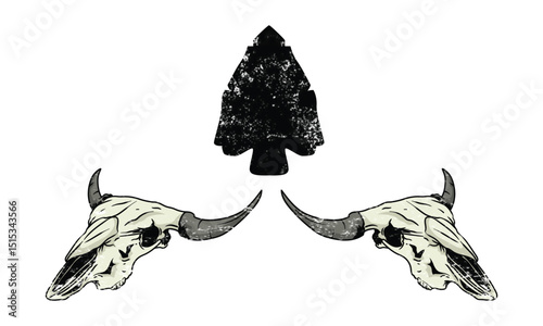 skull bull logo for outdoor activities