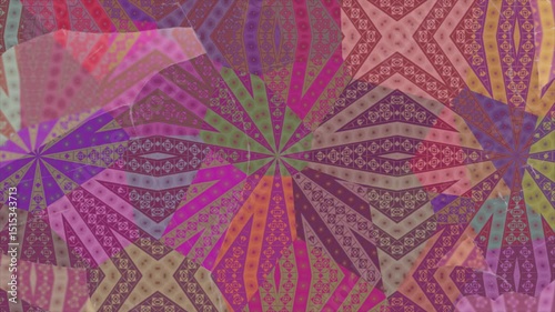 Colourful broken animated kaleidoscope background