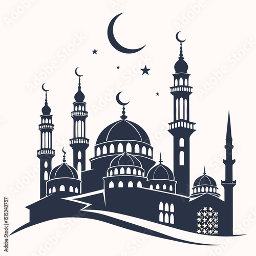 silhouette of mosque in istanbul