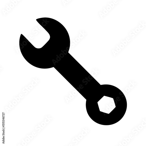 Vector of a spanner tool icon construction repair mechanic tools
