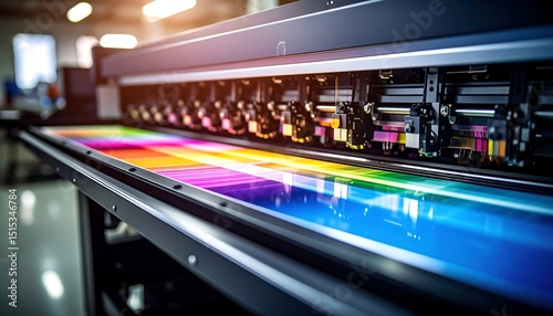 Large Format Printer Printing Vivid Colors.