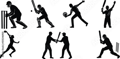Bundle of Cricket Silhouette 