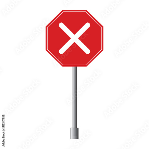 Set of Stop street icon collection. Red Road signs vector isolated. Warning sign, attention, prohibition, danger, alert, road - stock vector. 